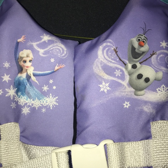 Disney Girl’s “Frozen” Flotation Swimvest Olaf Elsa Summer Pool - Picture 2 of 7